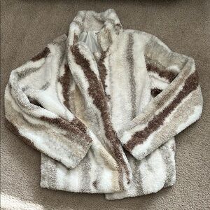 “Polished & Poised- Faux Fur Coat size small”